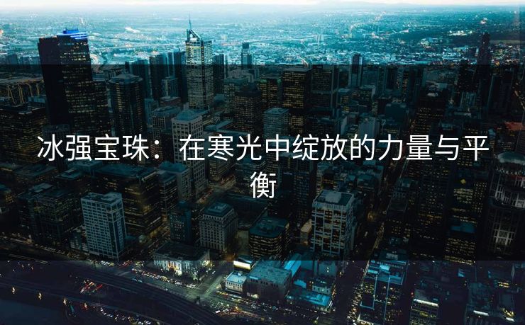 冰强宝珠：在寒光中绽放的力量与平衡