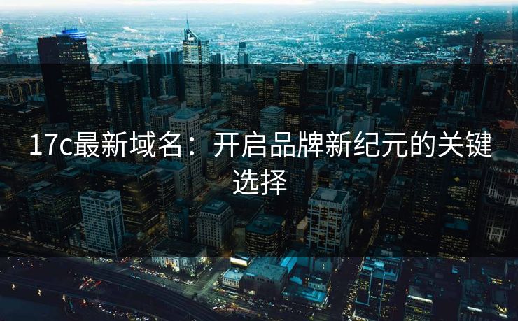 17c最新域名：开启品牌新纪元的关键选择