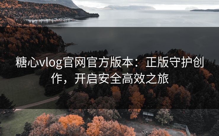 糖心vlog官网官方版本：正版守护创作，开启安全高效之旅